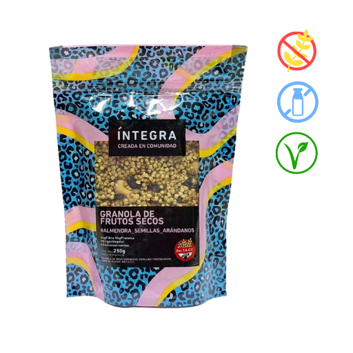 Granola de frutos secos íntegra