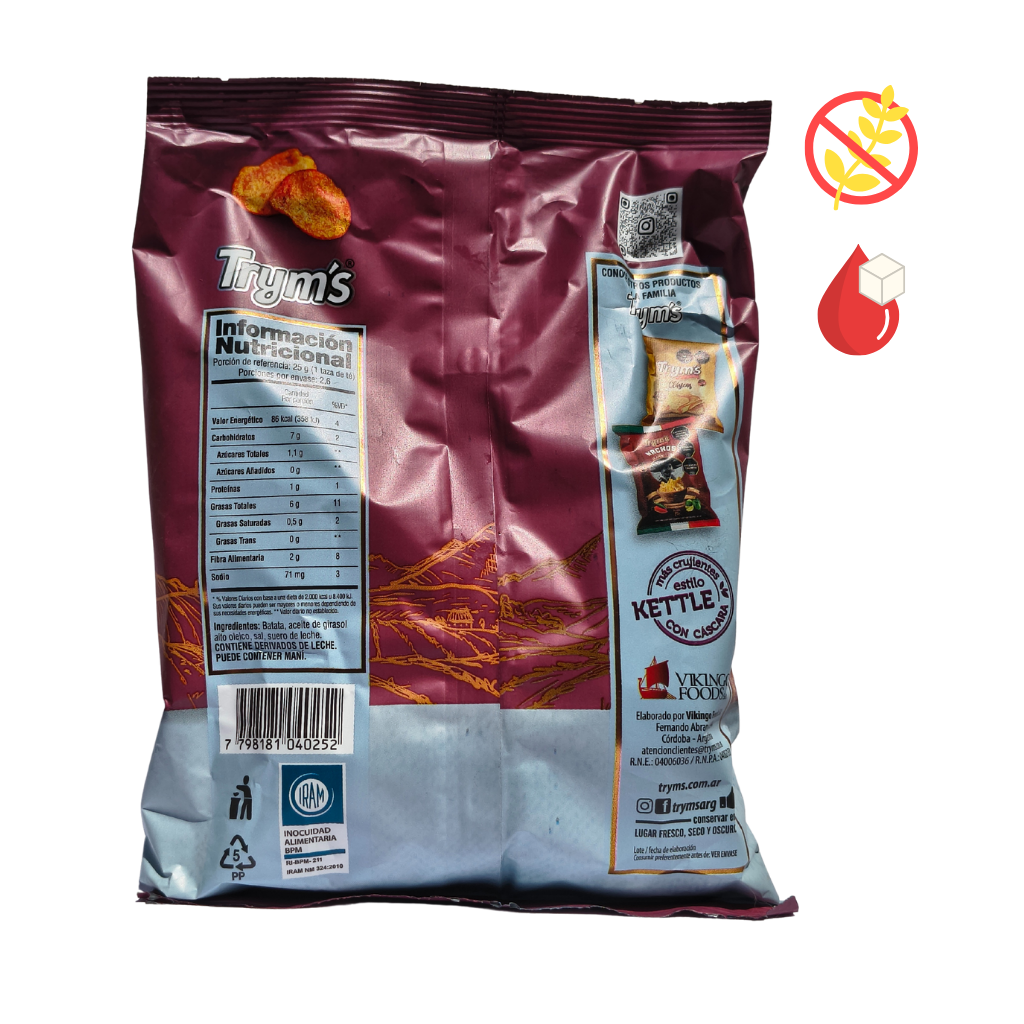 Batatas clásicas Tryms dorso