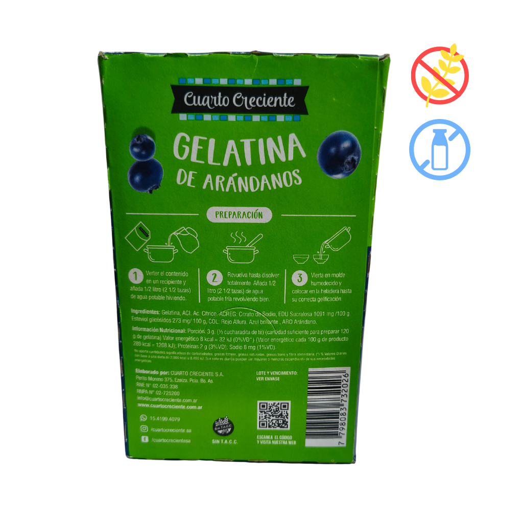 GELATINA ARANDANOS DORSO